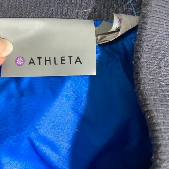 Athleta Blue Down Puffer Jacket Size XXS - Picture 3 of 9